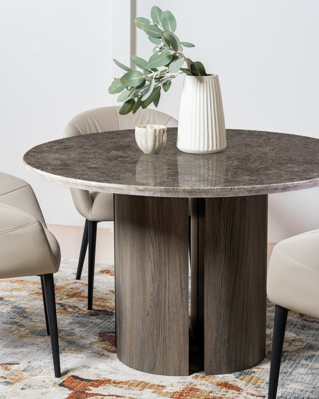 Onyx Dining Table Grey Marble