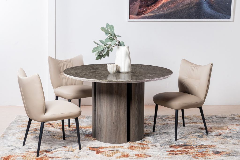 Onyx Dining Table Grey Marble