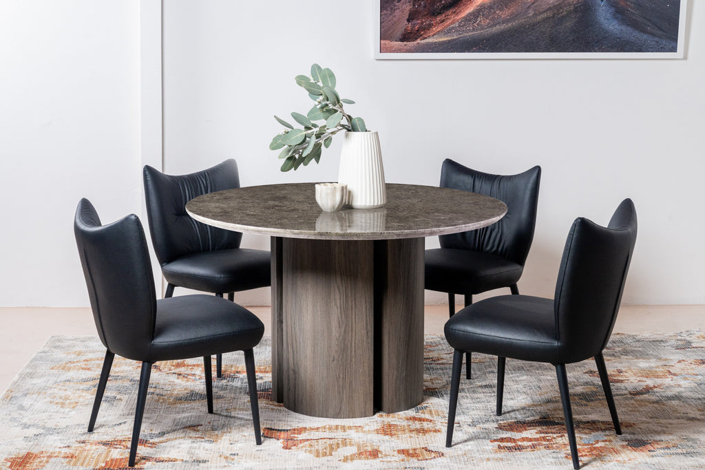 Onyx Dining Table Grey Marble