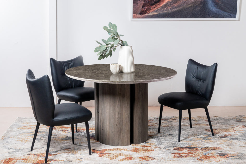 Onyx Dining Table Grey Marble