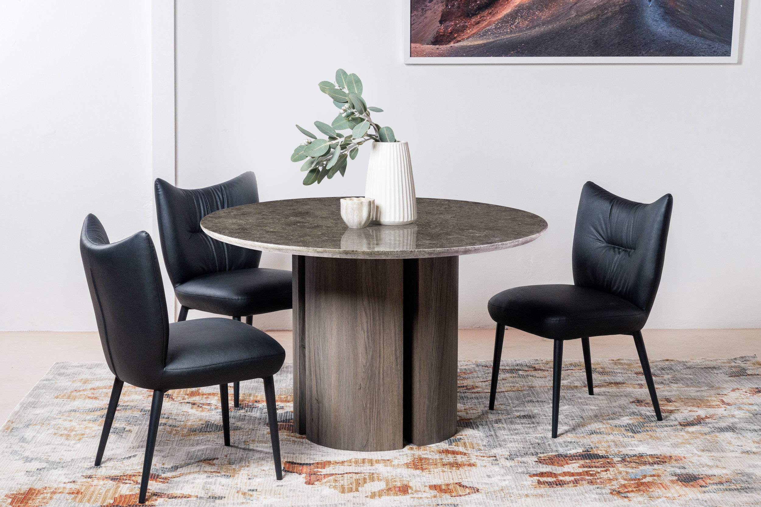 Onyx Dining Table Grey Marble