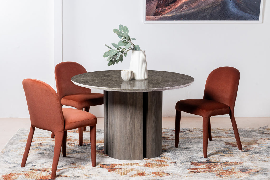 Onyx Dining Table Grey Marble