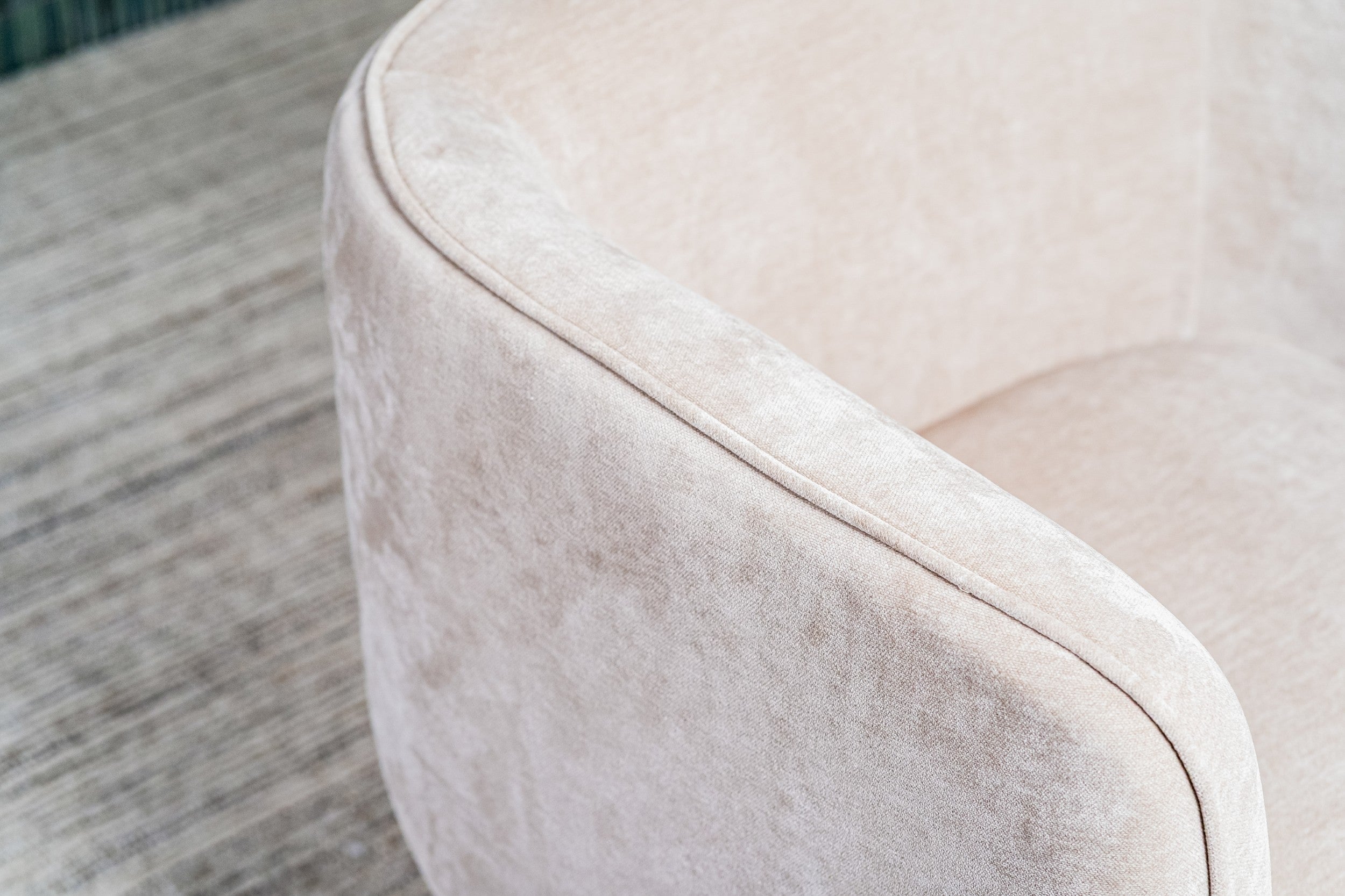 Velvet Swivel Occasional Chair Latte