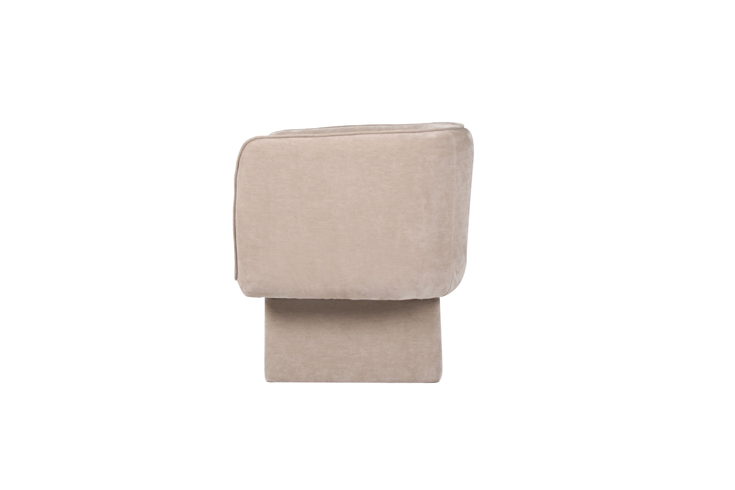 Velvet Swivel Occasional Chair Latte