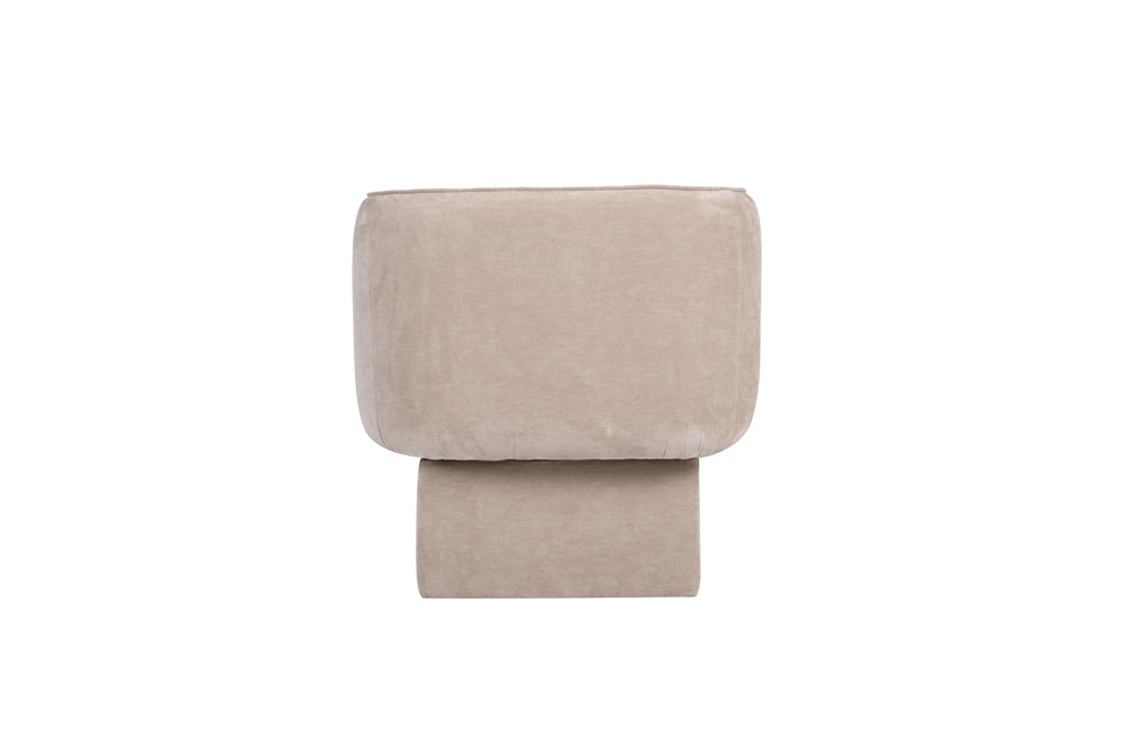 Velvet Swivel Occasional Chair Latte