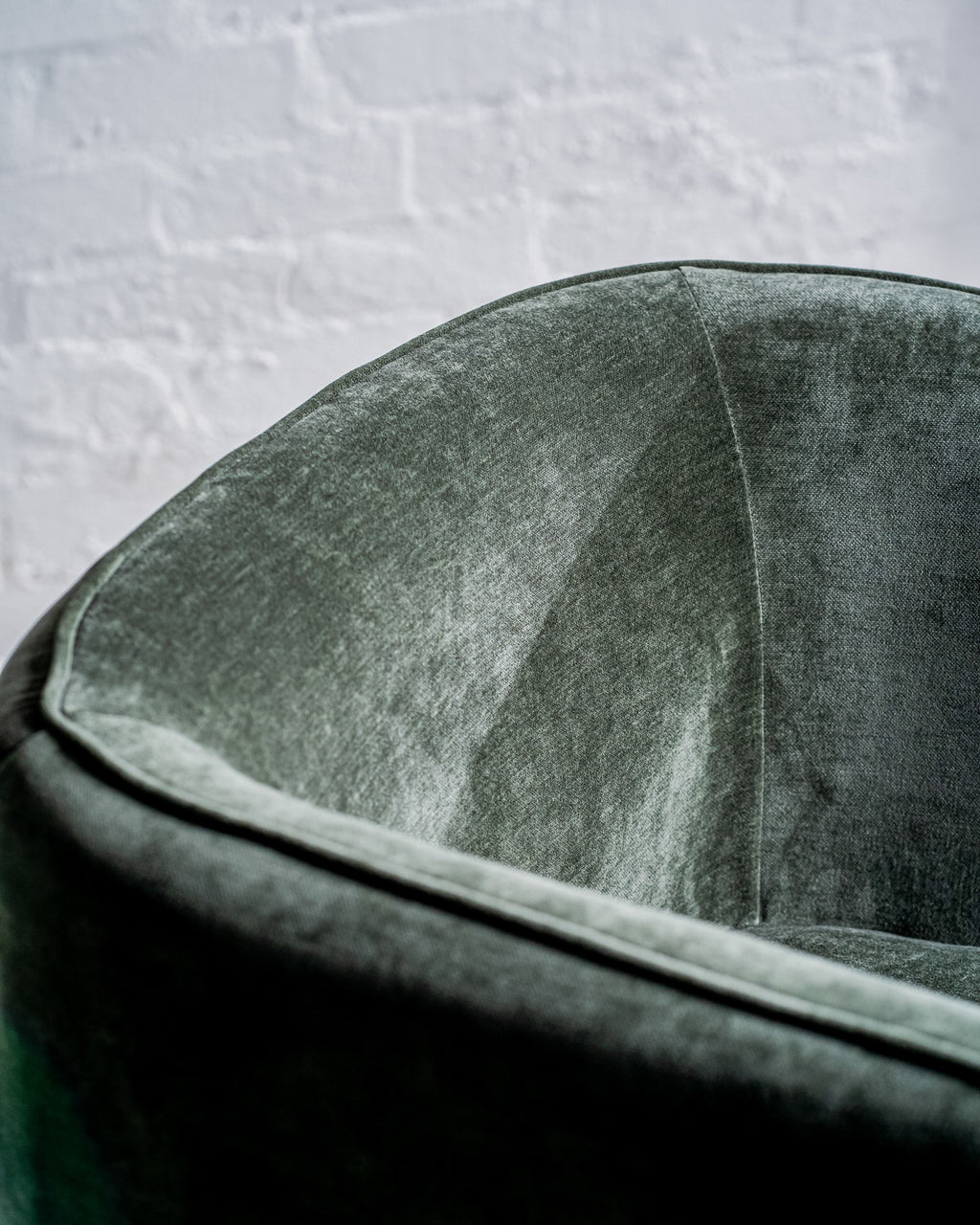 Velvet Swivel Occasional Chair Olive
