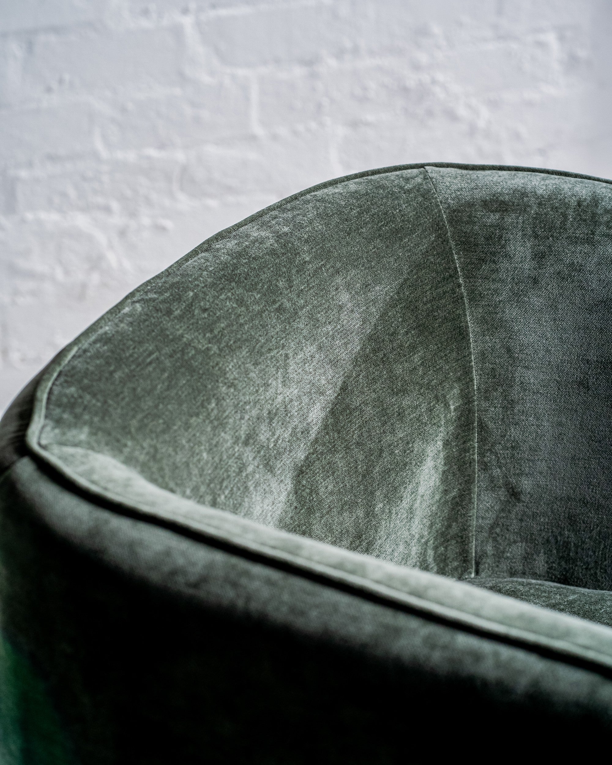 Velvet Swivel Occasional Chair Olive