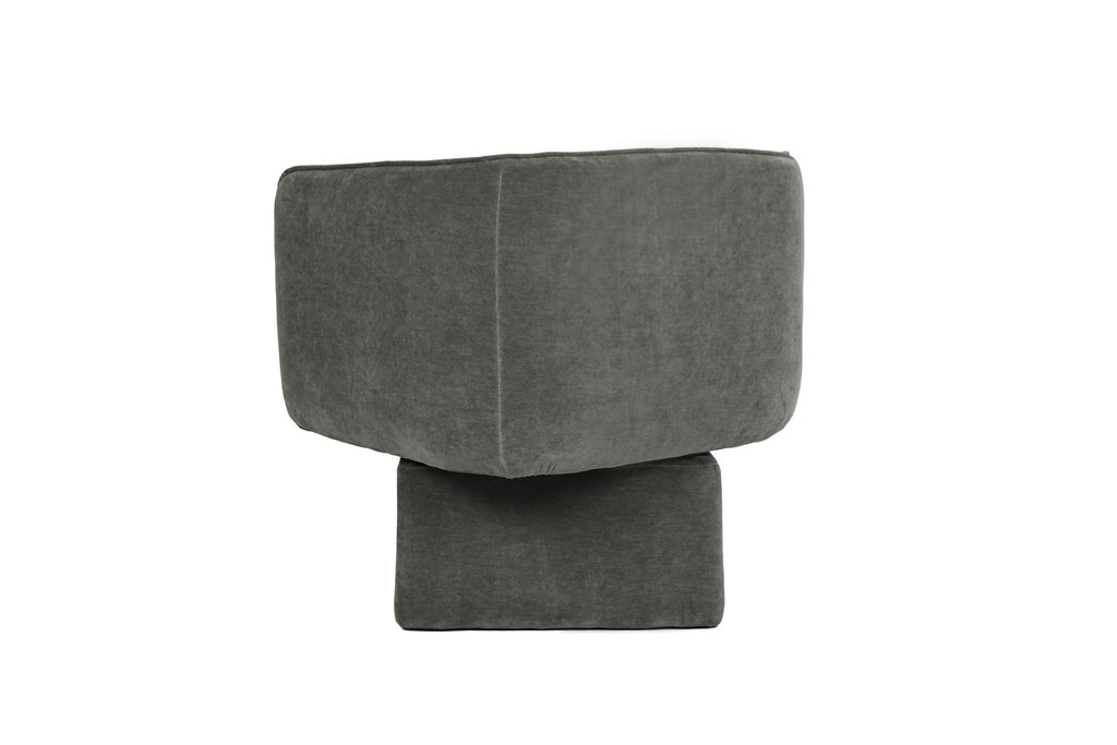 Velvet Swivel Occasional Chair Olive