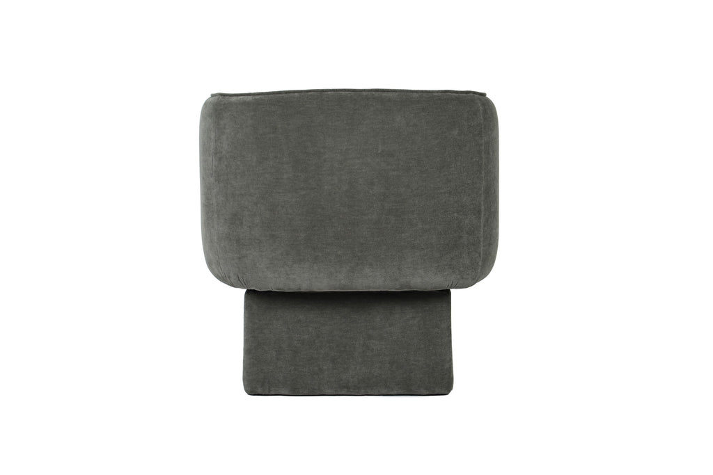 Velvet Swivel Occasional Chair Olive