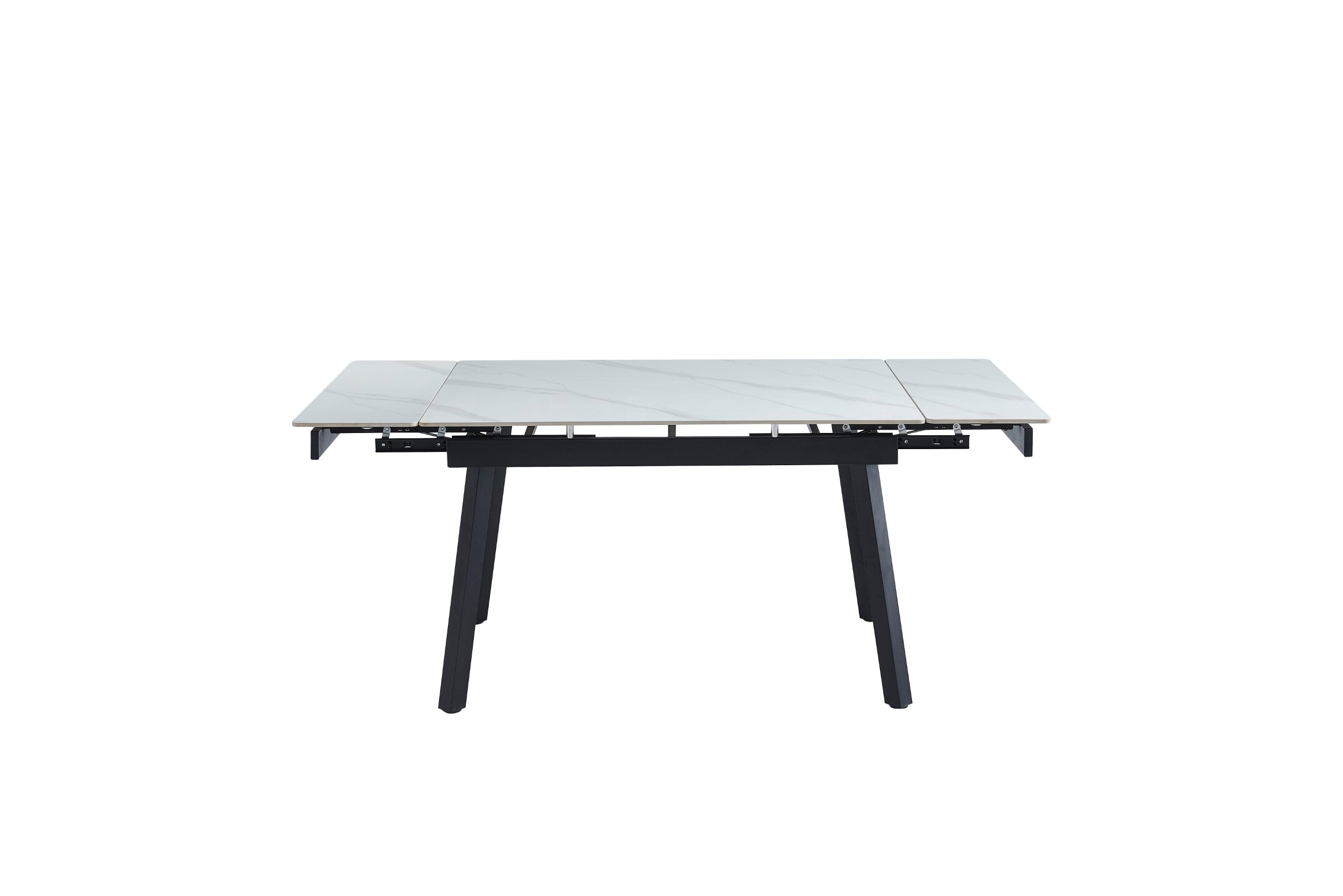 Blanca Extension Dining Table Snow White Ceramic