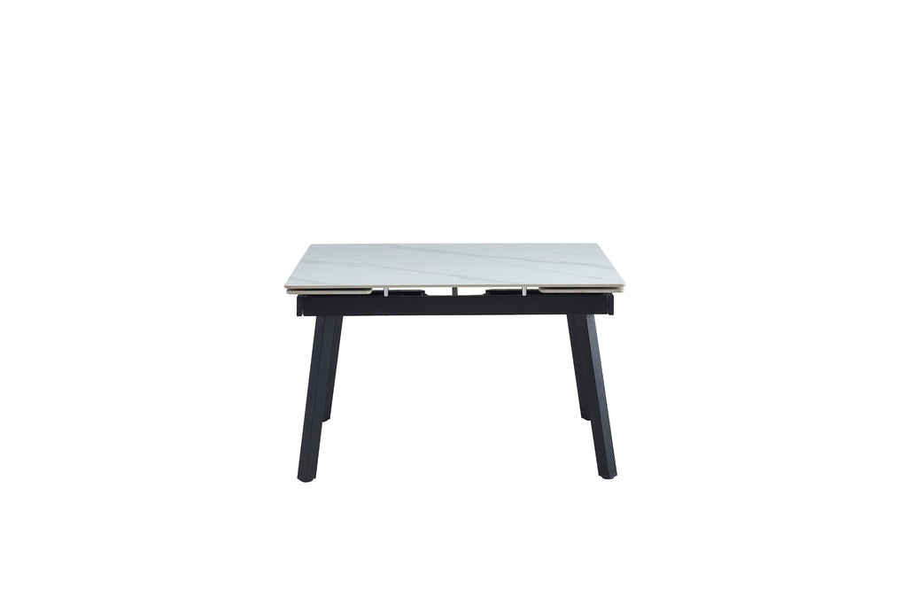 Blanca Extension Dining Table Snow White Ceramic