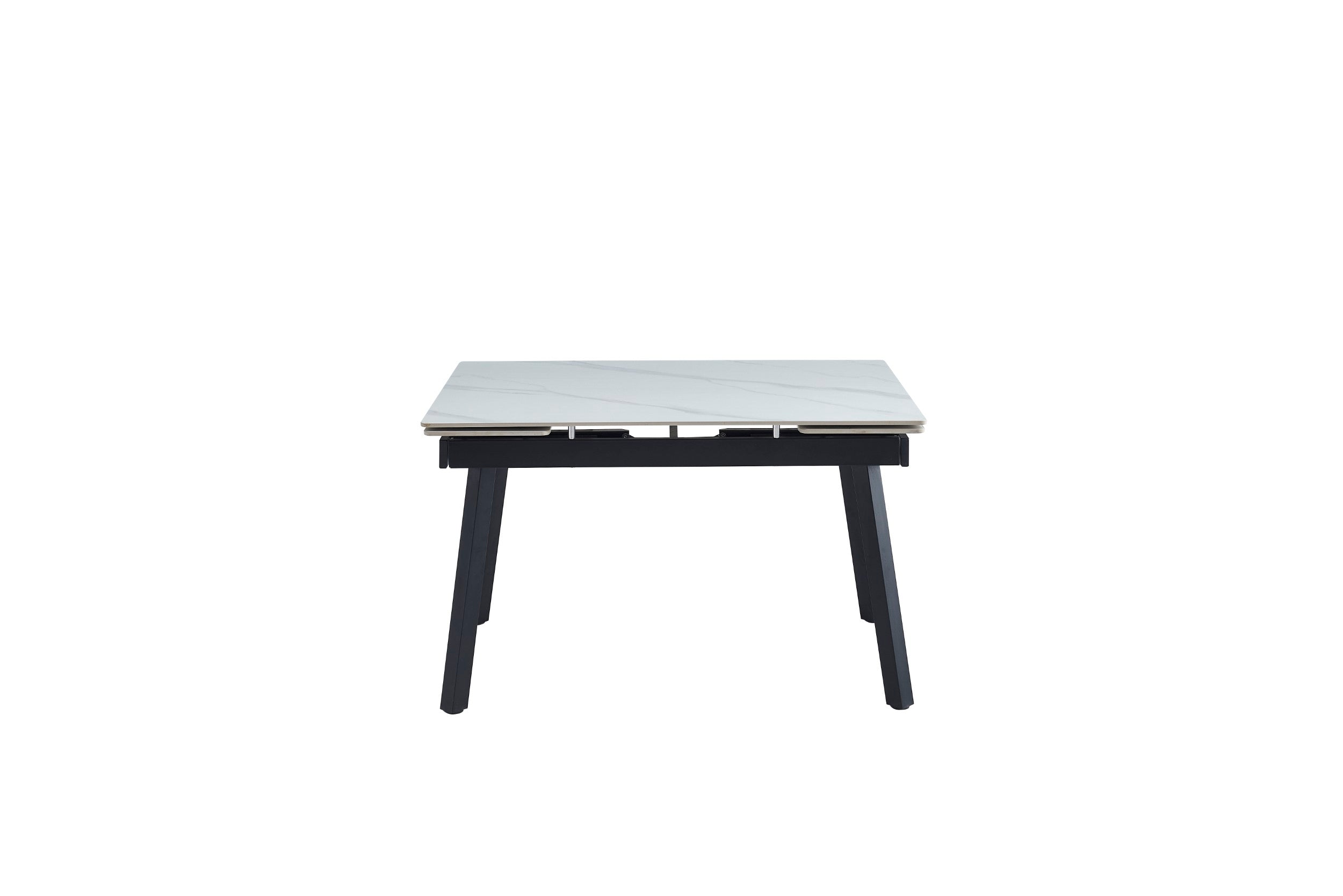 Blanca Extension Dining Table Snow White Ceramic
