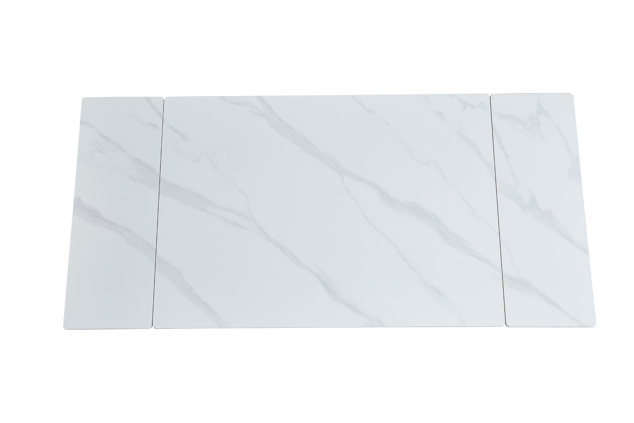 Blanca Extension Dining Table Snow White Ceramic