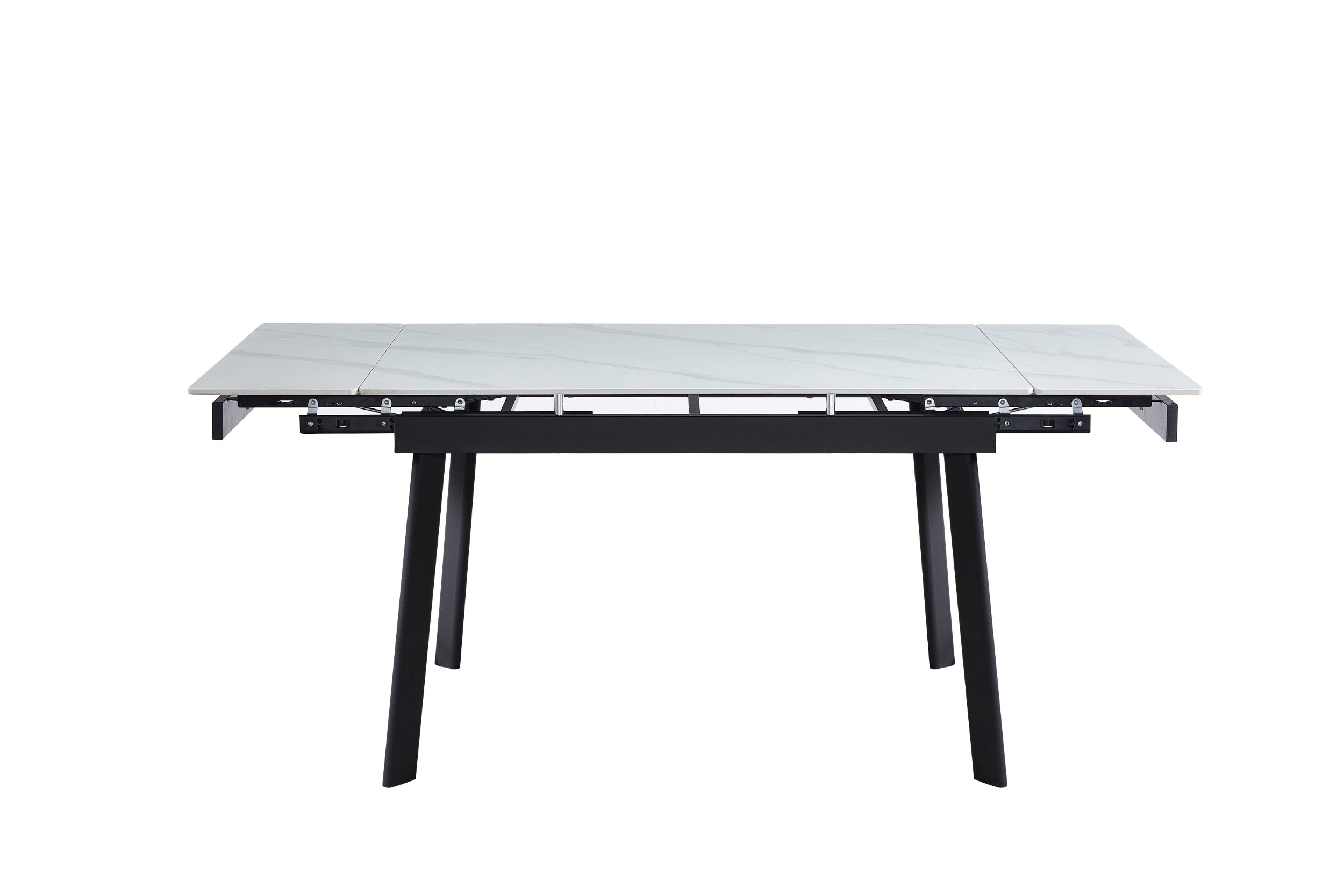 Blanca Large Extension Dining Table Snow White Ceramic
