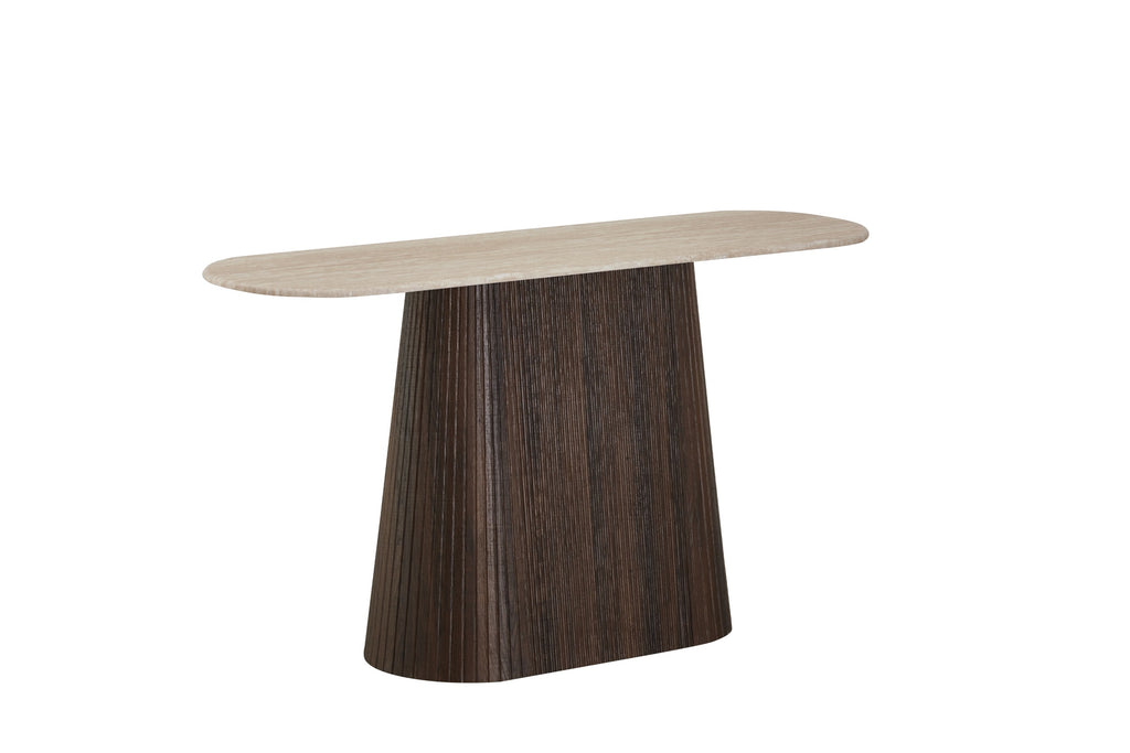 Travert Console Table Travertine