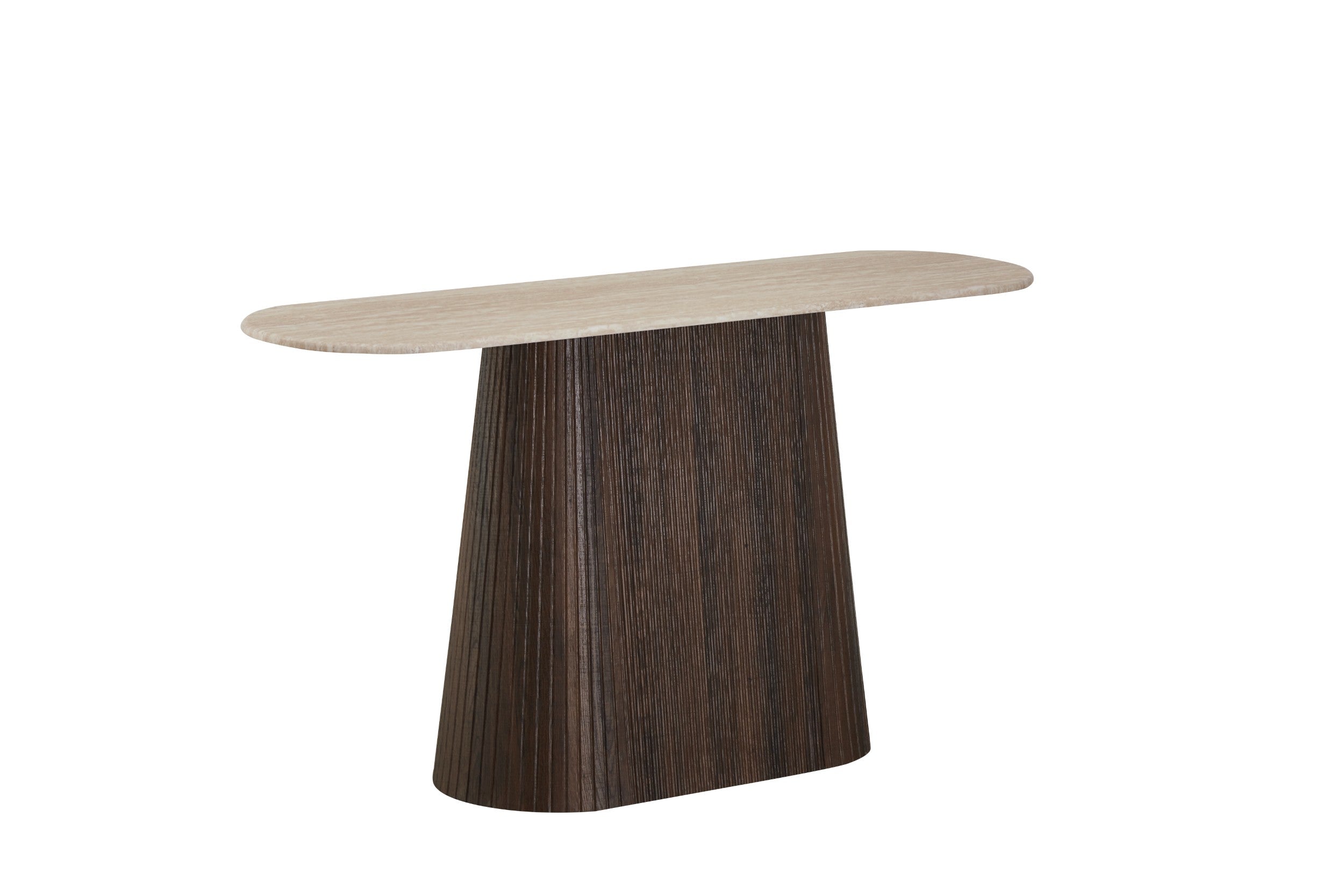 Travert Console Table Travertine