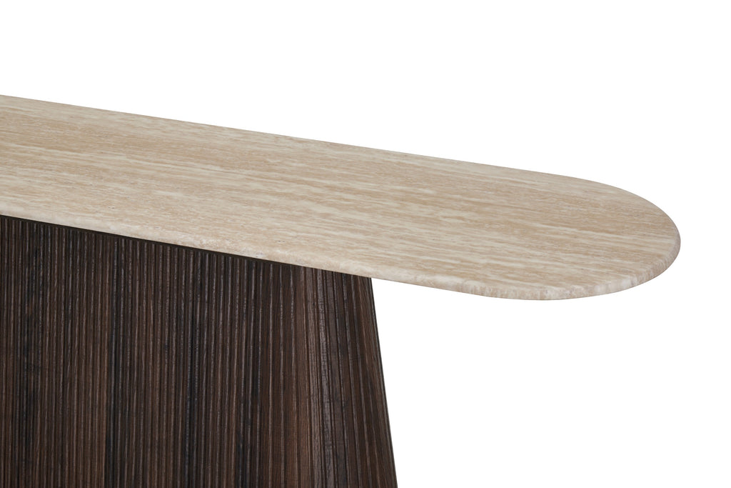 Travert Console Table Travertine