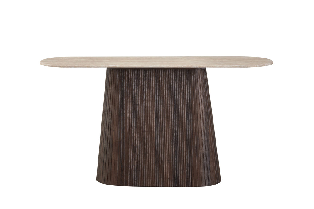 Travert Console Table Travertine