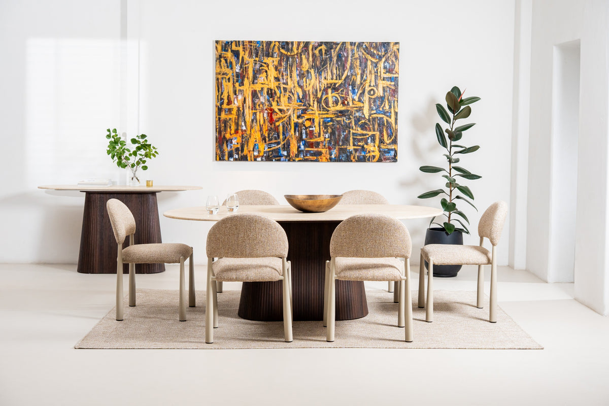 Cretano Large Dining Table Travertine