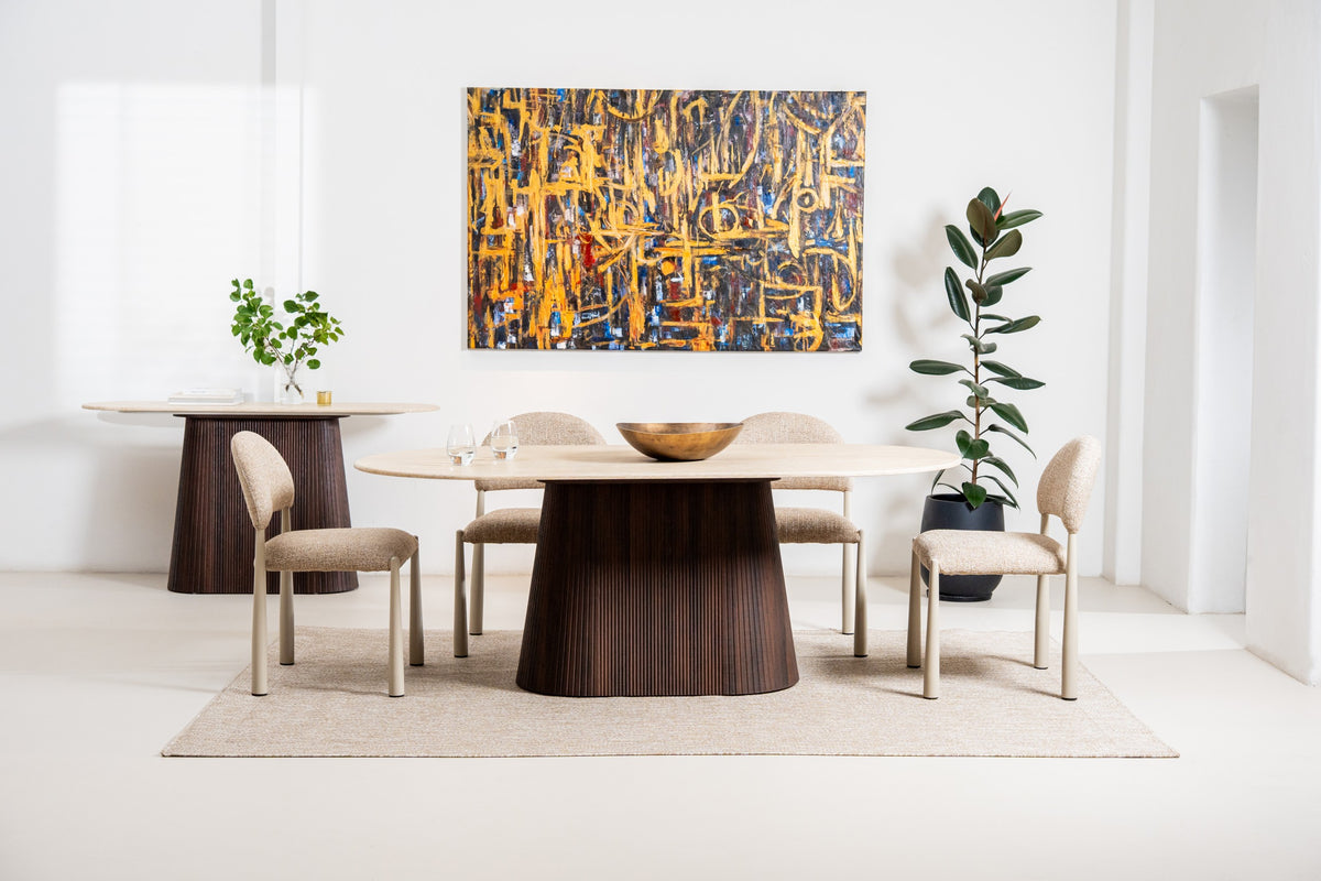 Cretano Large Dining Table Travertine