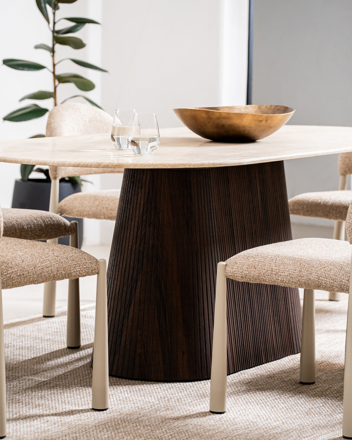 Cretano Dining Table Travertine