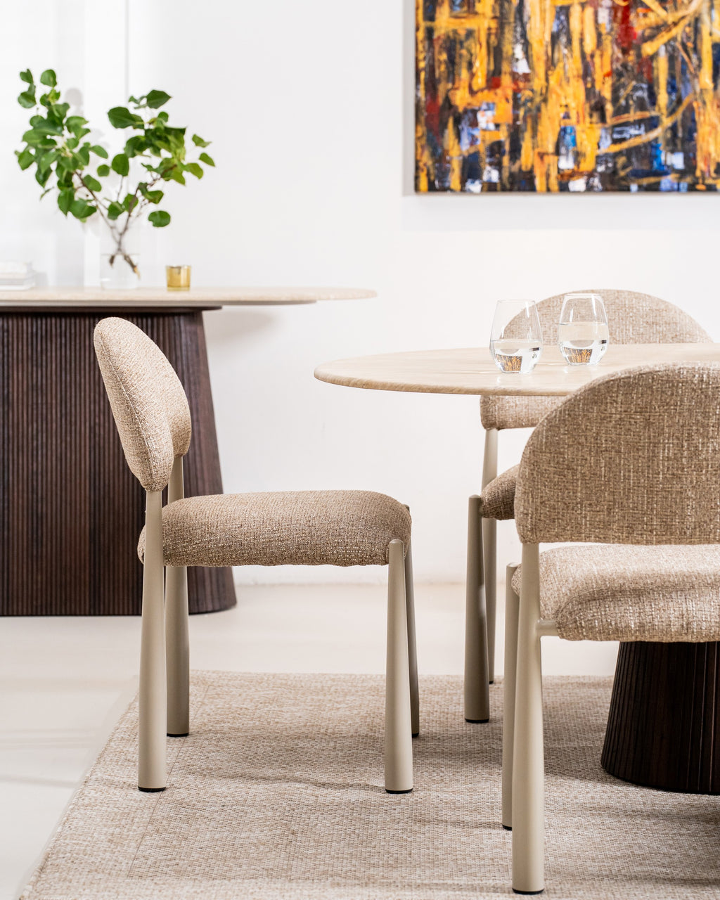 Cretano Large Dining Table Travertine