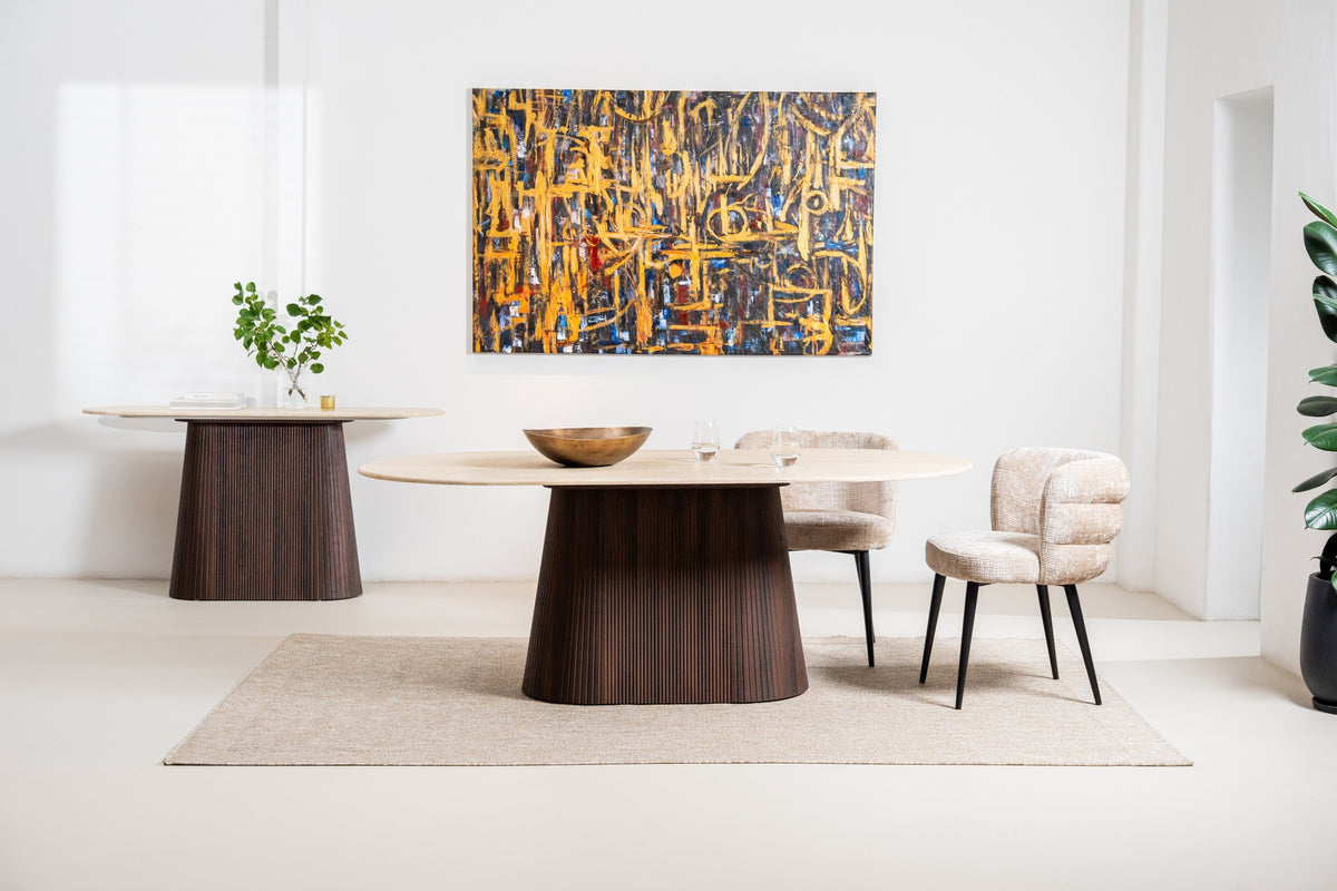 Cretano Large Dining Table Travertine
