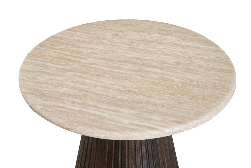 Travert Side Table Travertine