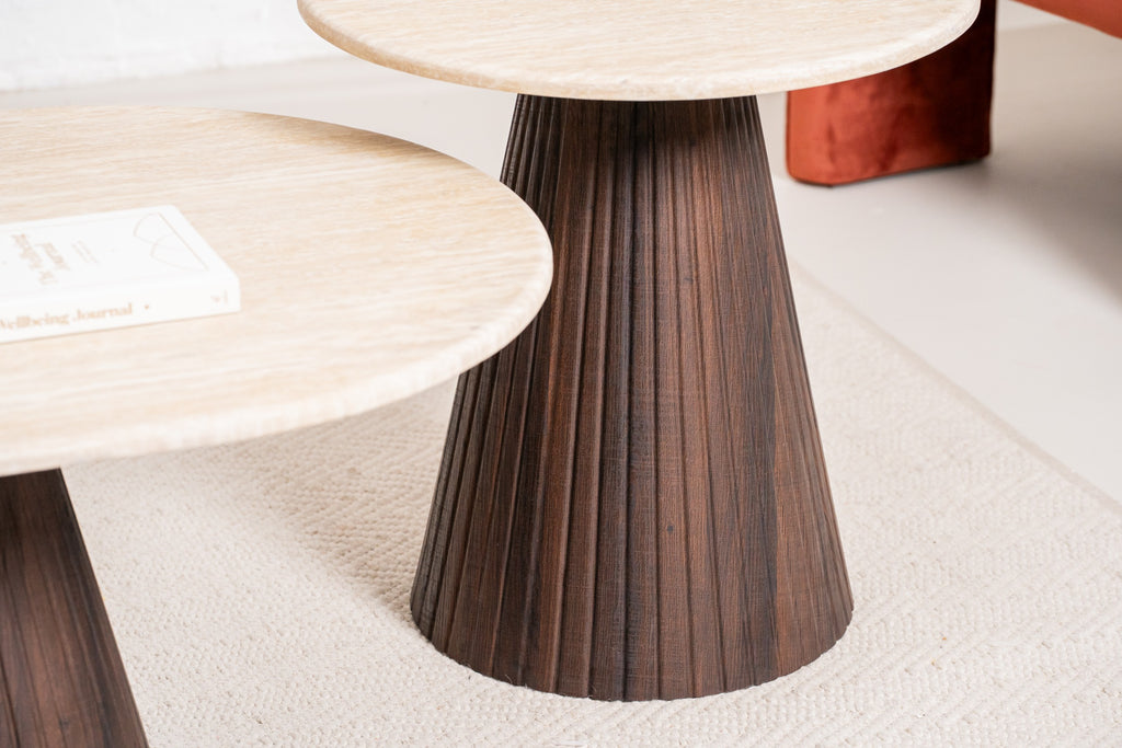 Travert Side Table Travertine