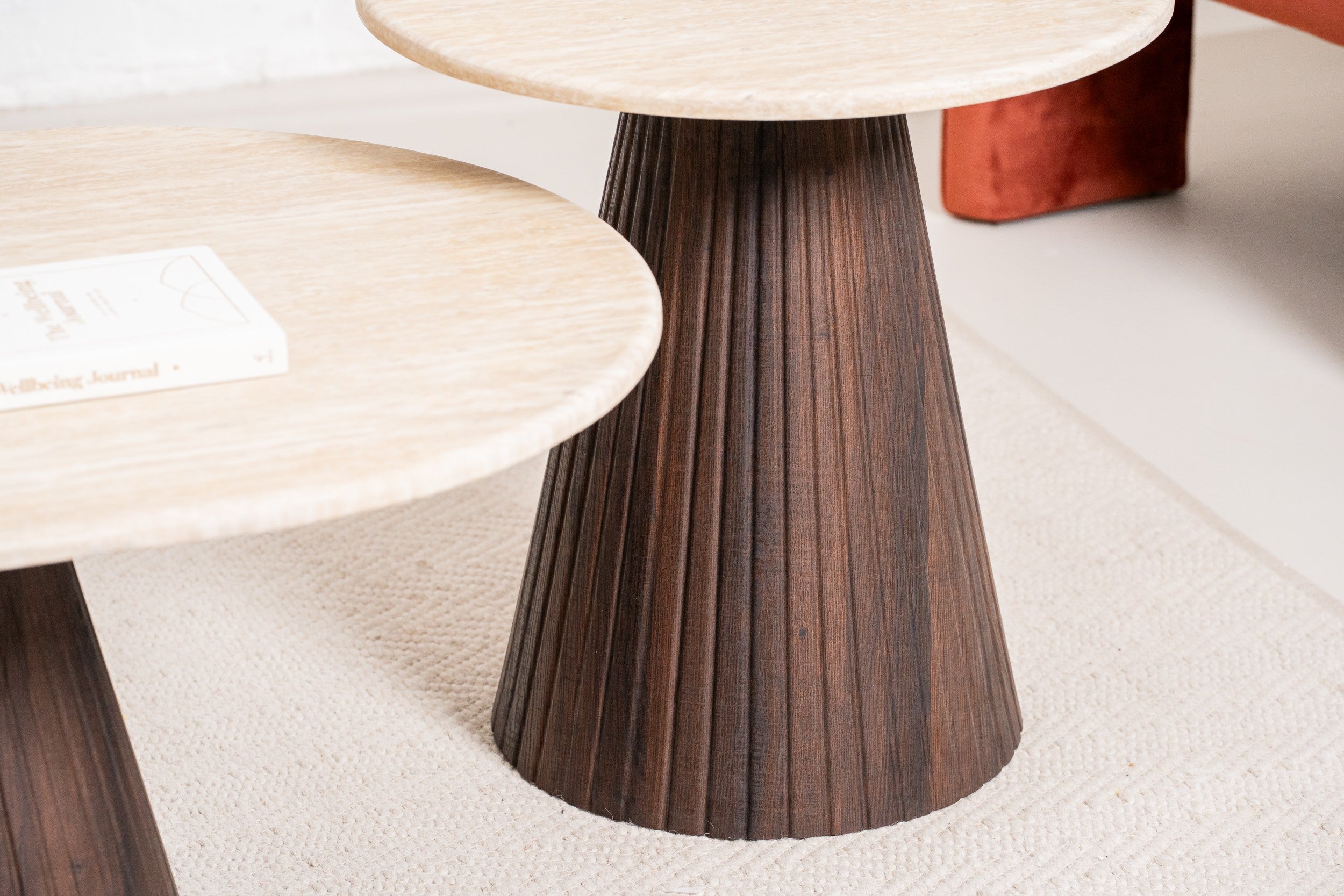 Travert Side Table Travertine