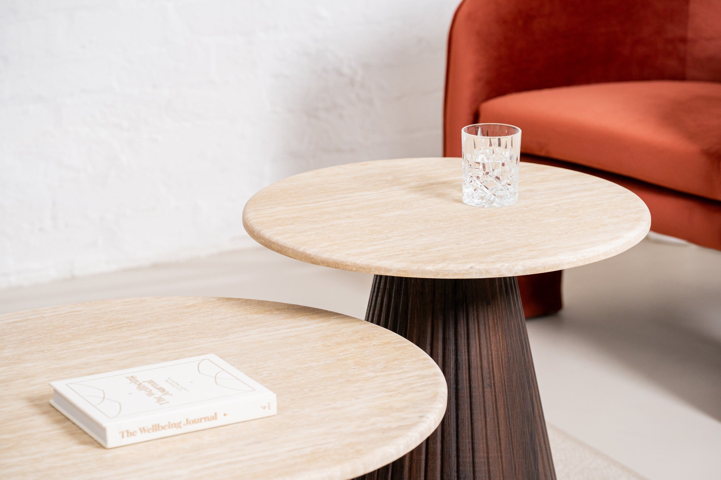 Travert Side Table Travertine
