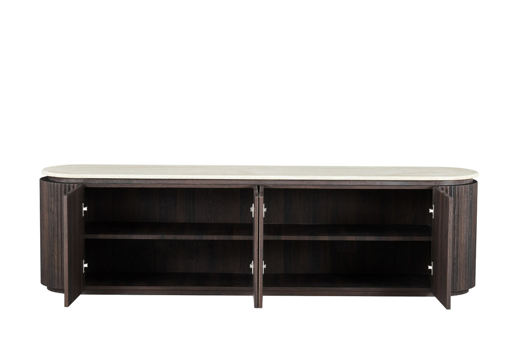 Travert TV Unit Travertine