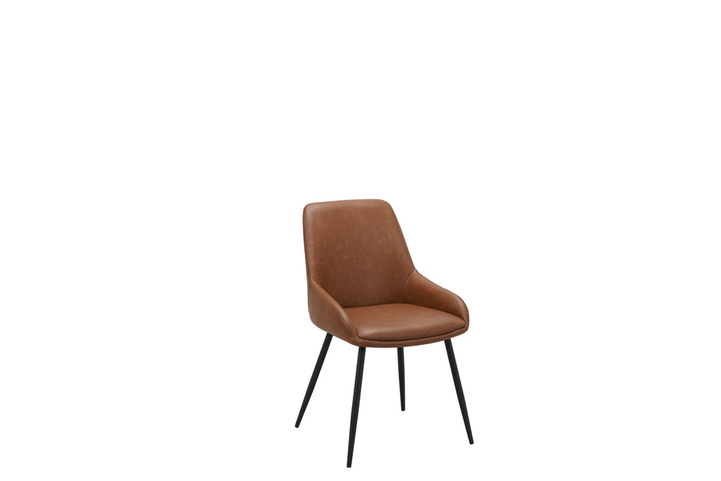 Rattan Dining Chair Cognac (Set of 2)