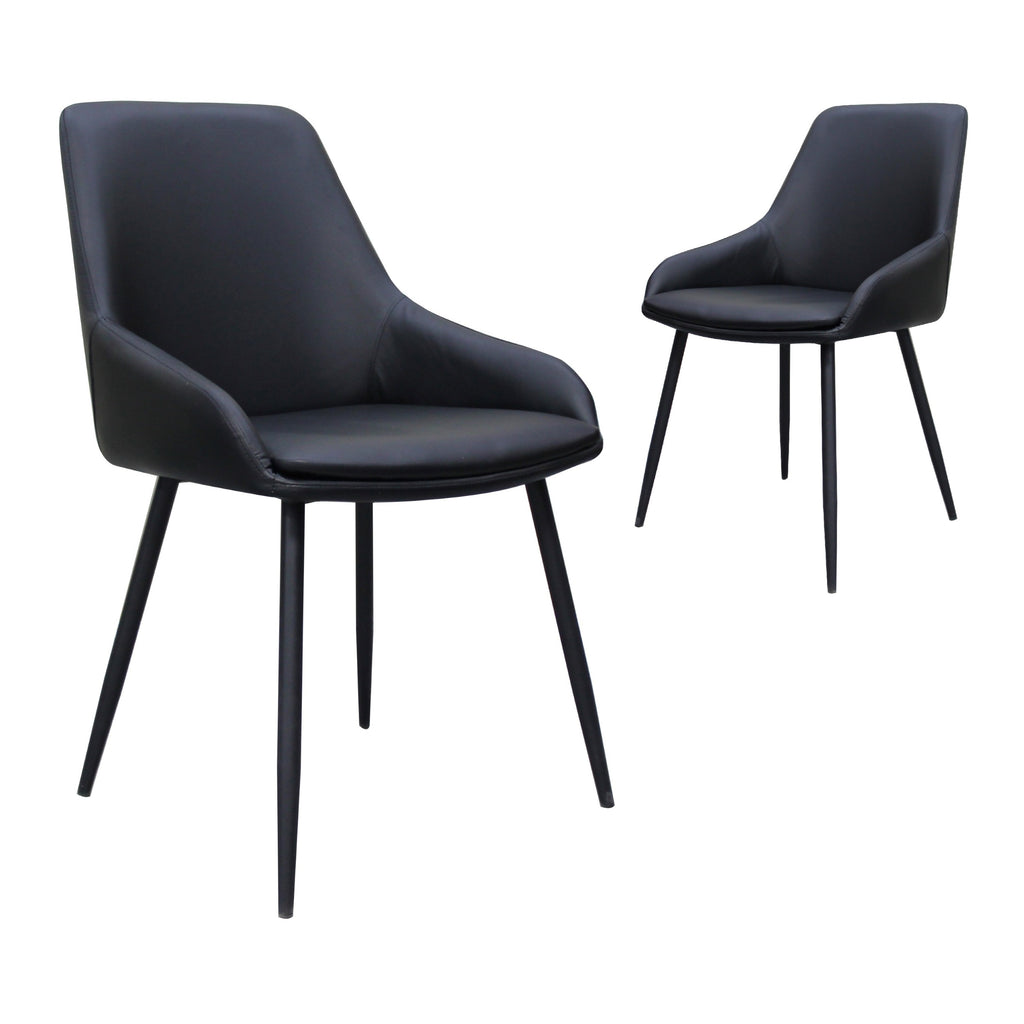 Rattan Dining Chair Black (Set of 2)
