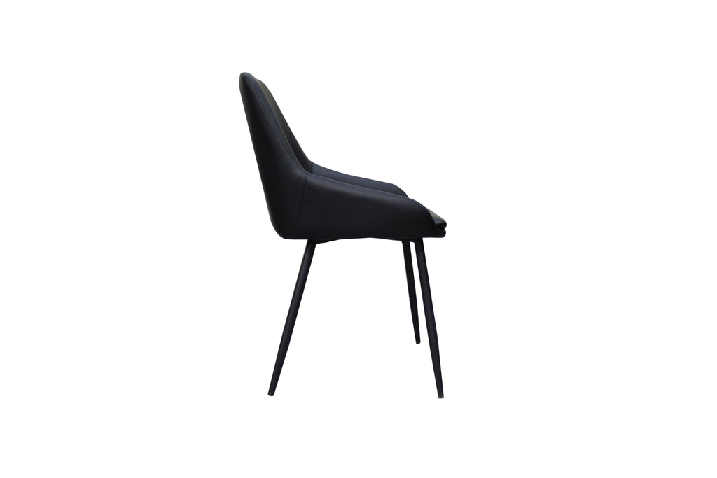 Rattan Dining Chair Black (Set of 2)