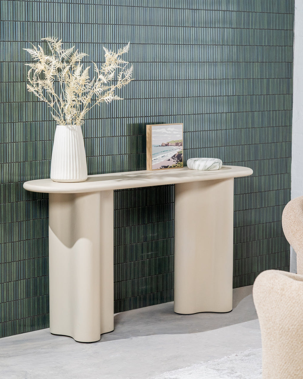 Covessa Console Table Pebble