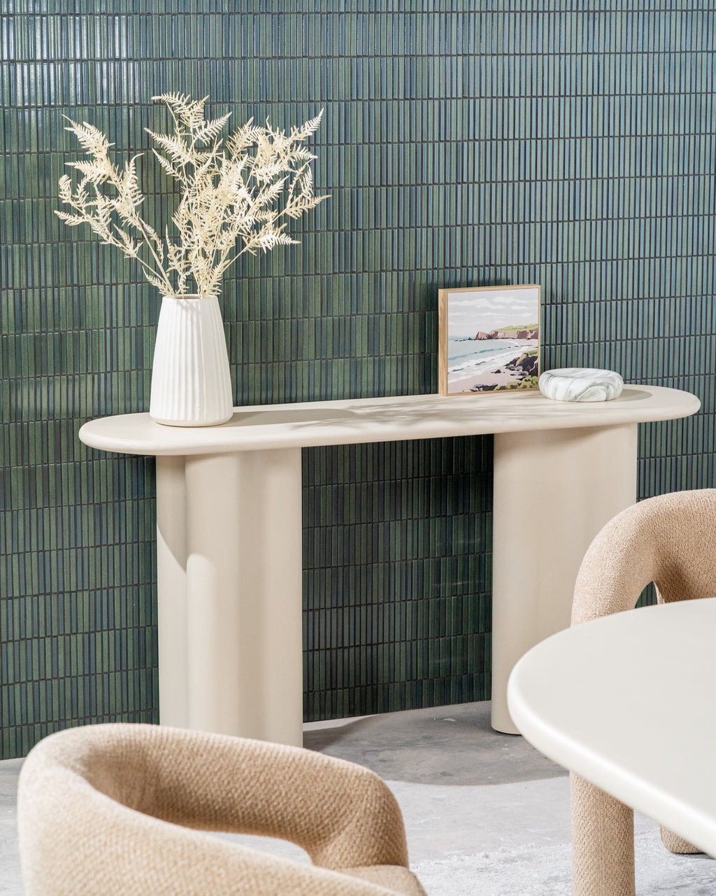 Covessa Console Table Pebble