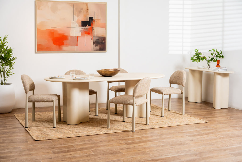 Covessa Console Table Pebble