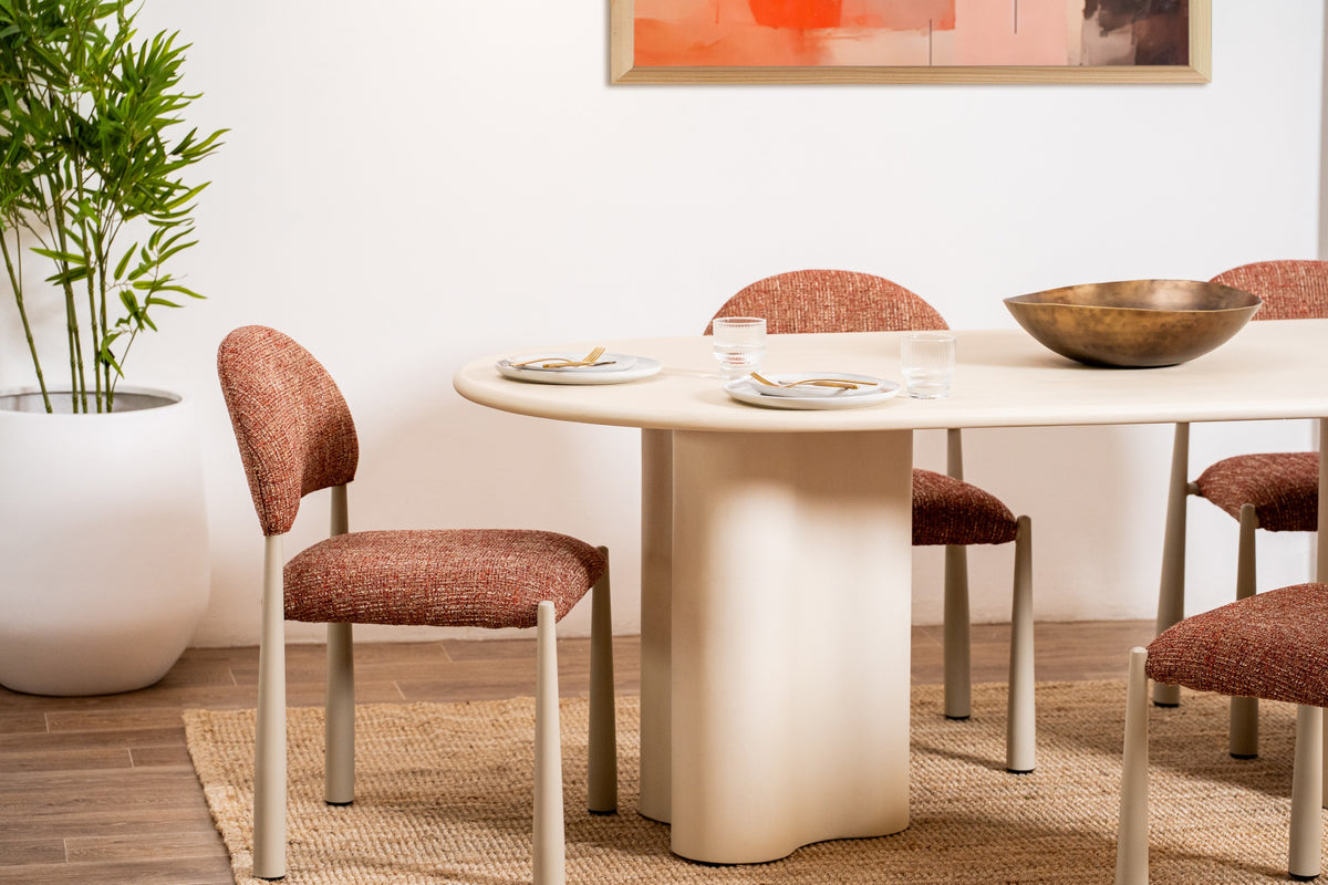 Covessa Dining Table Pebble