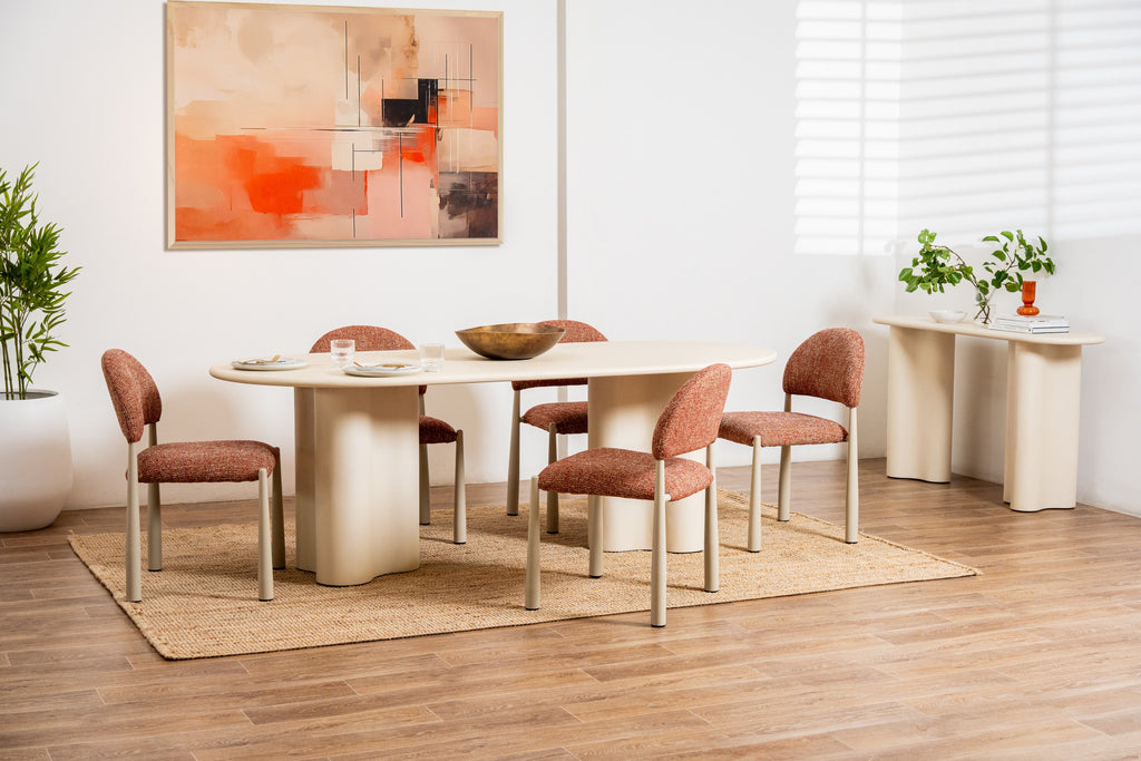 Covessa Dining Table Pebble
