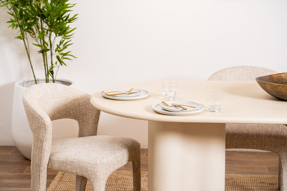 Covessa Dining Table Pebble