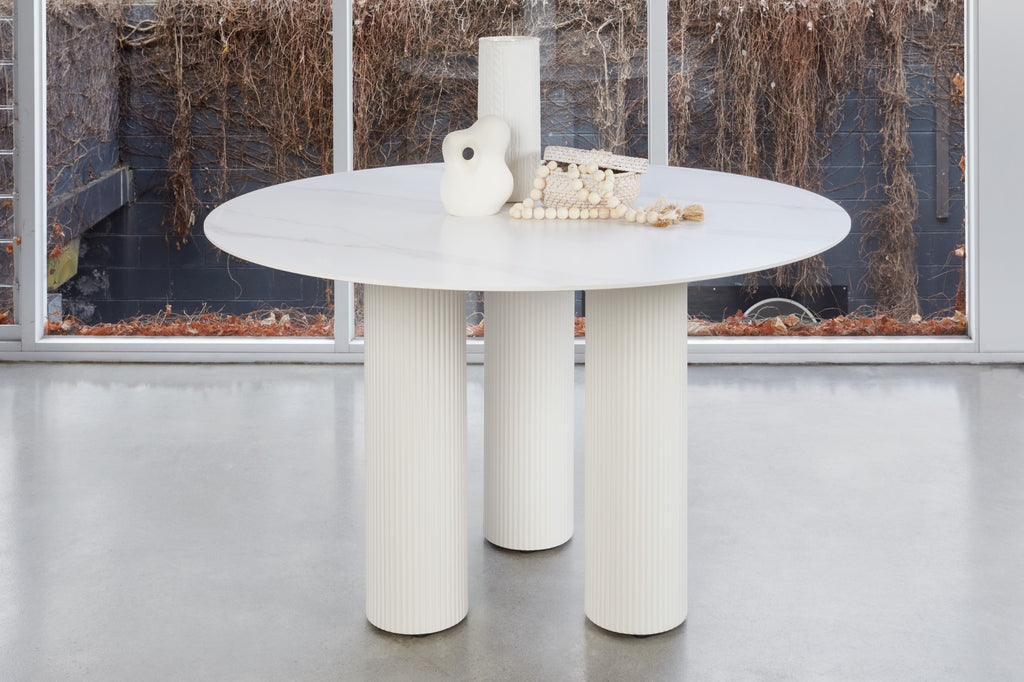 Rotunda Round Dining Table White Sevella