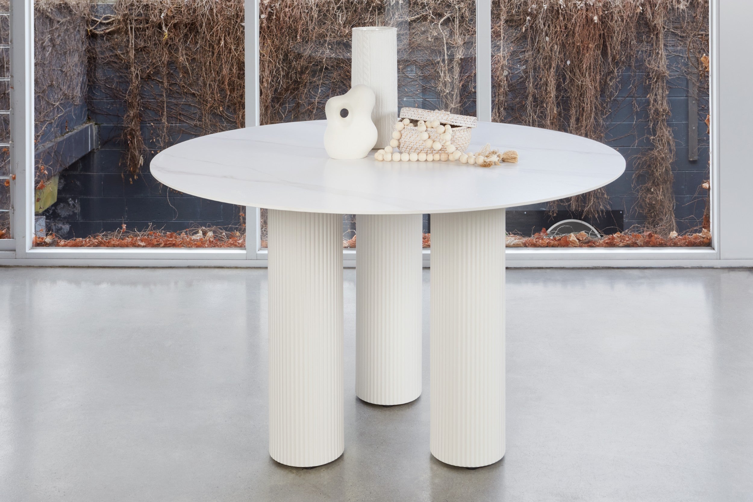Rotunda Round Dining Table White Sevella