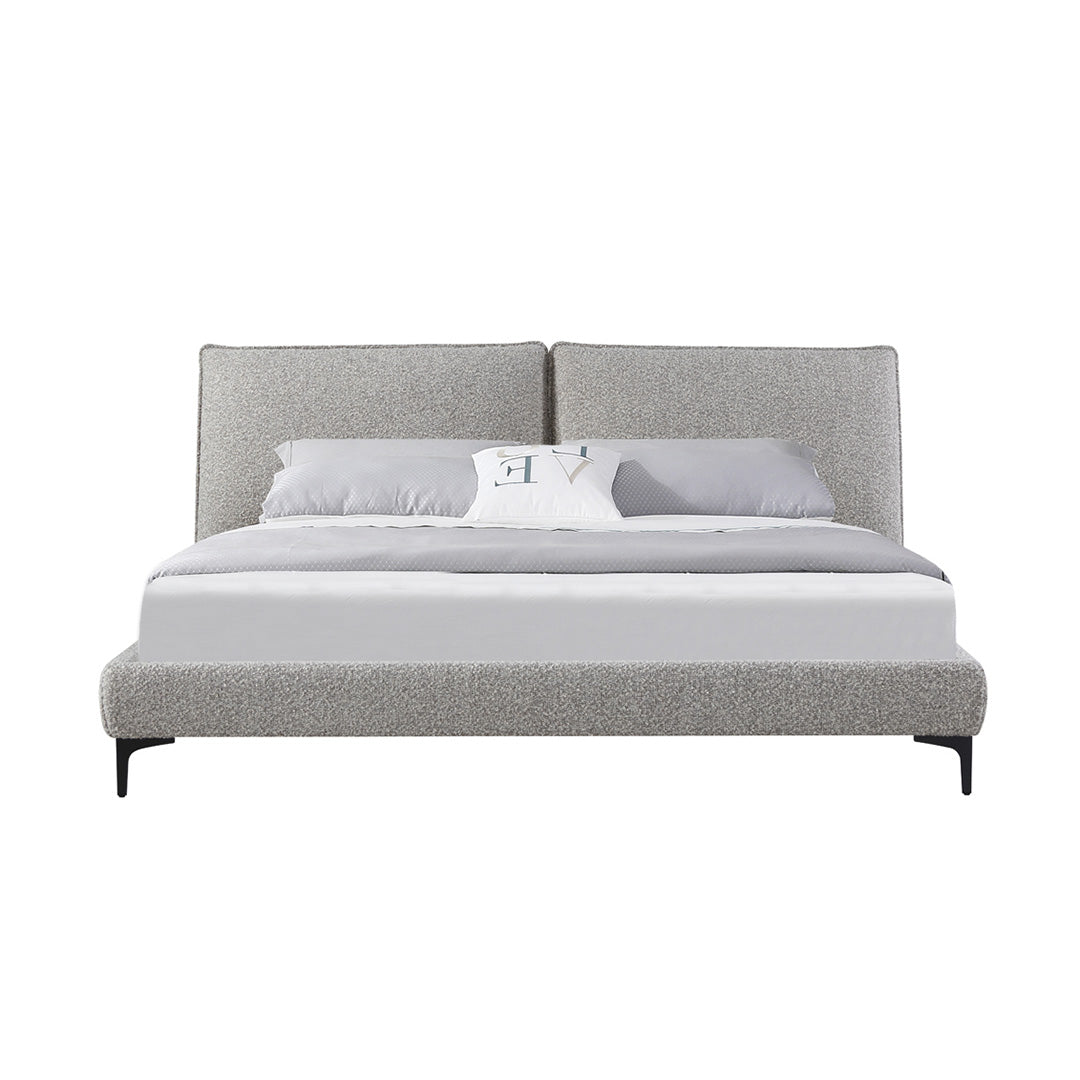 Fabric King Lazio Bed Frame - Olive Brown Boucle