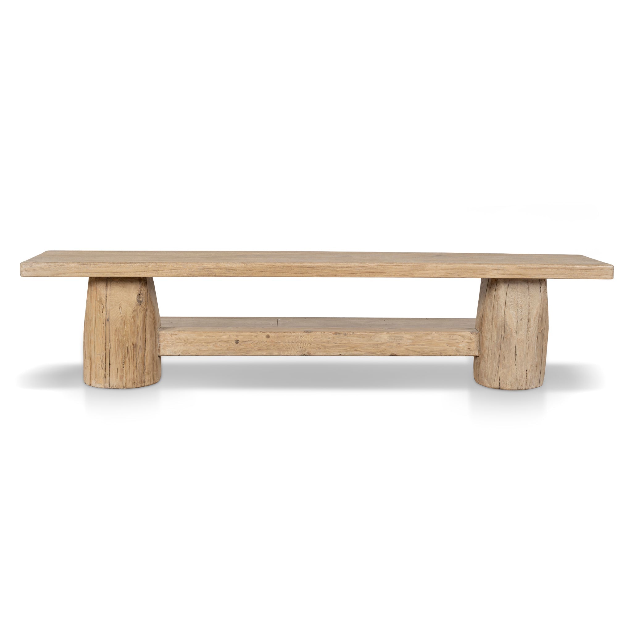 2.06m Elm Bergamo Bench- Natural