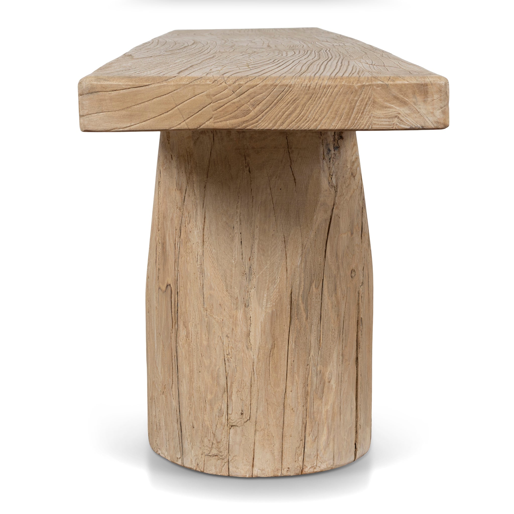 2.06m Elm Bergamo Bench- Natural