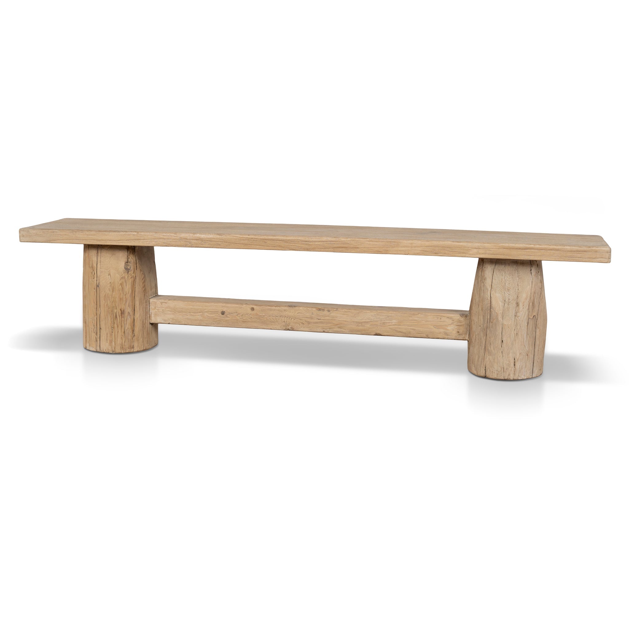2.06m Elm Bergamo Bench- Natural