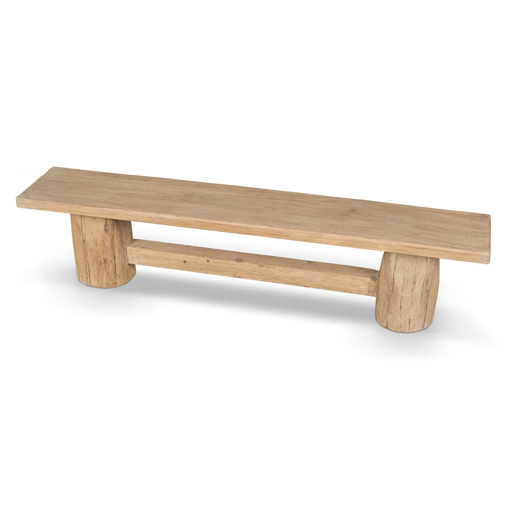 2.06m Elm Bergamo Bench- Natural