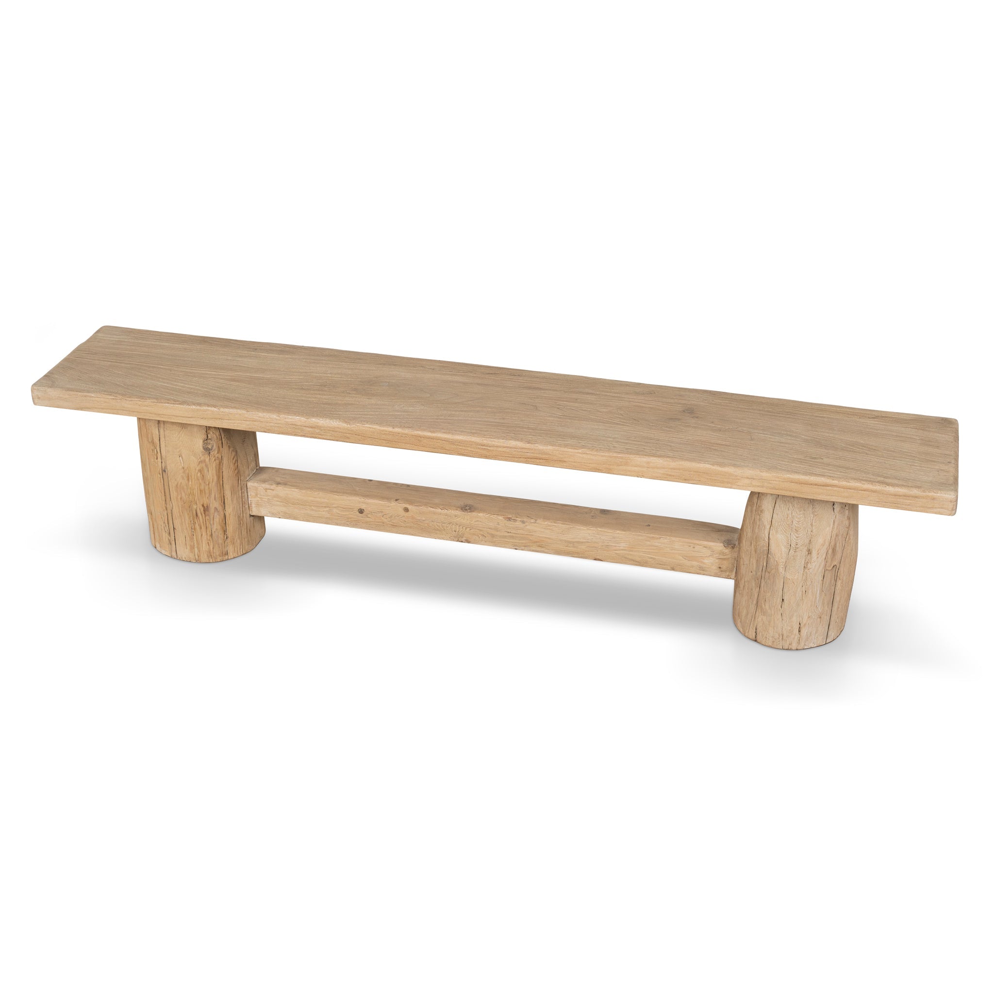 2.06m Elm Bergamo Bench- Natural