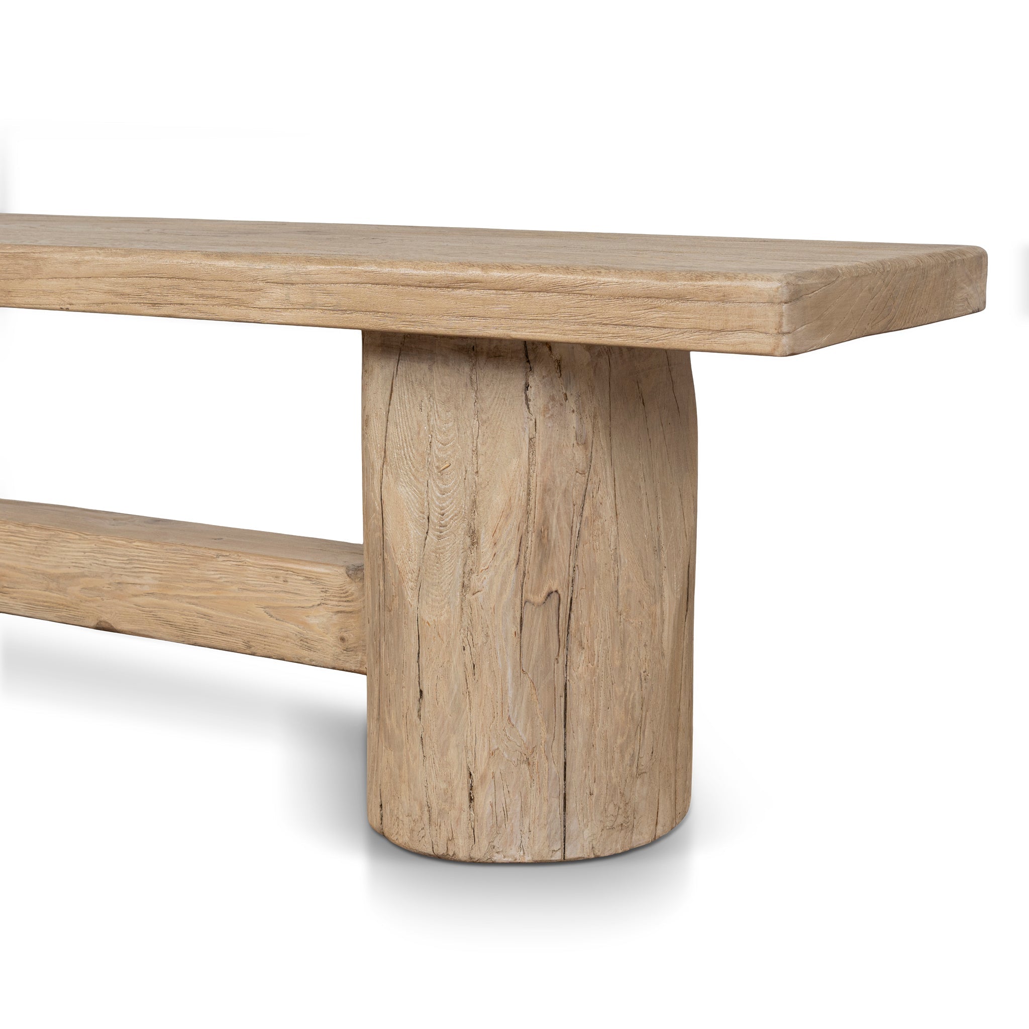 2.06m Elm Bergamo Bench- Natural
